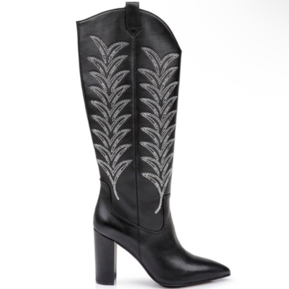 DANIEL X DIAMOND WOMEN'S THE TALL T LEATHER WESTERN BOOTS size 8